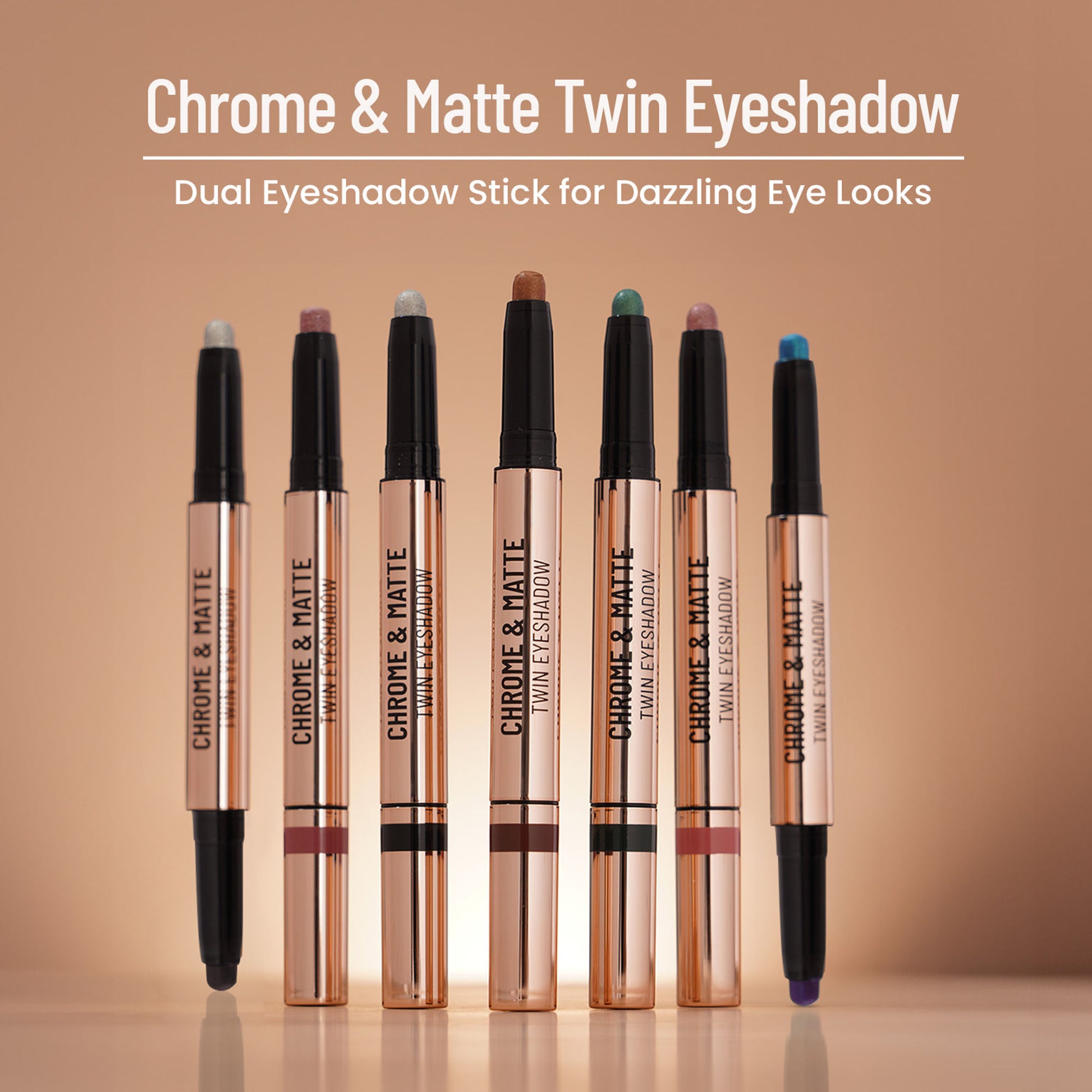 Swiss Beauty Chrome & Matte Twin Eyeshadow - 01 Night Skies - Distacart