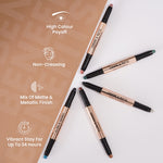 Thumbnail for Swiss Beauty Chrome & Matte Twin Eyeshadow - 01 Night Skies - Distacart