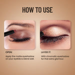 Thumbnail for Swiss Beauty Chrome & Matte Twin Eyeshadow - 01 Night Skies - Distacart