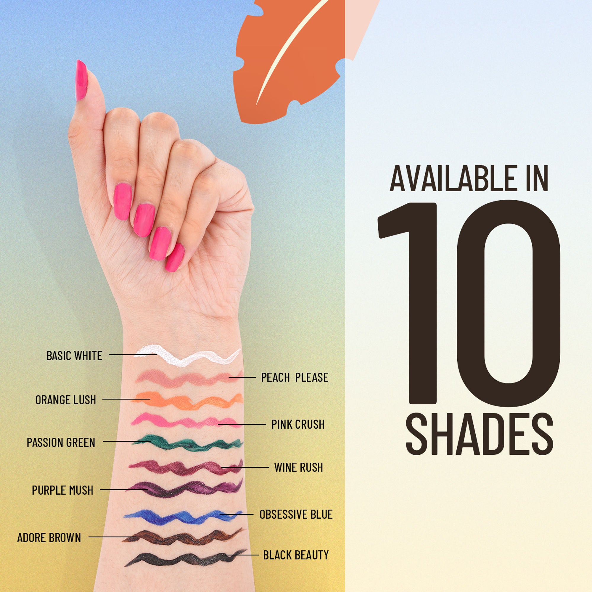 Swiss Beauty Colour Me Bright Sketch Eyeliner - 01 Basic White - Distacart