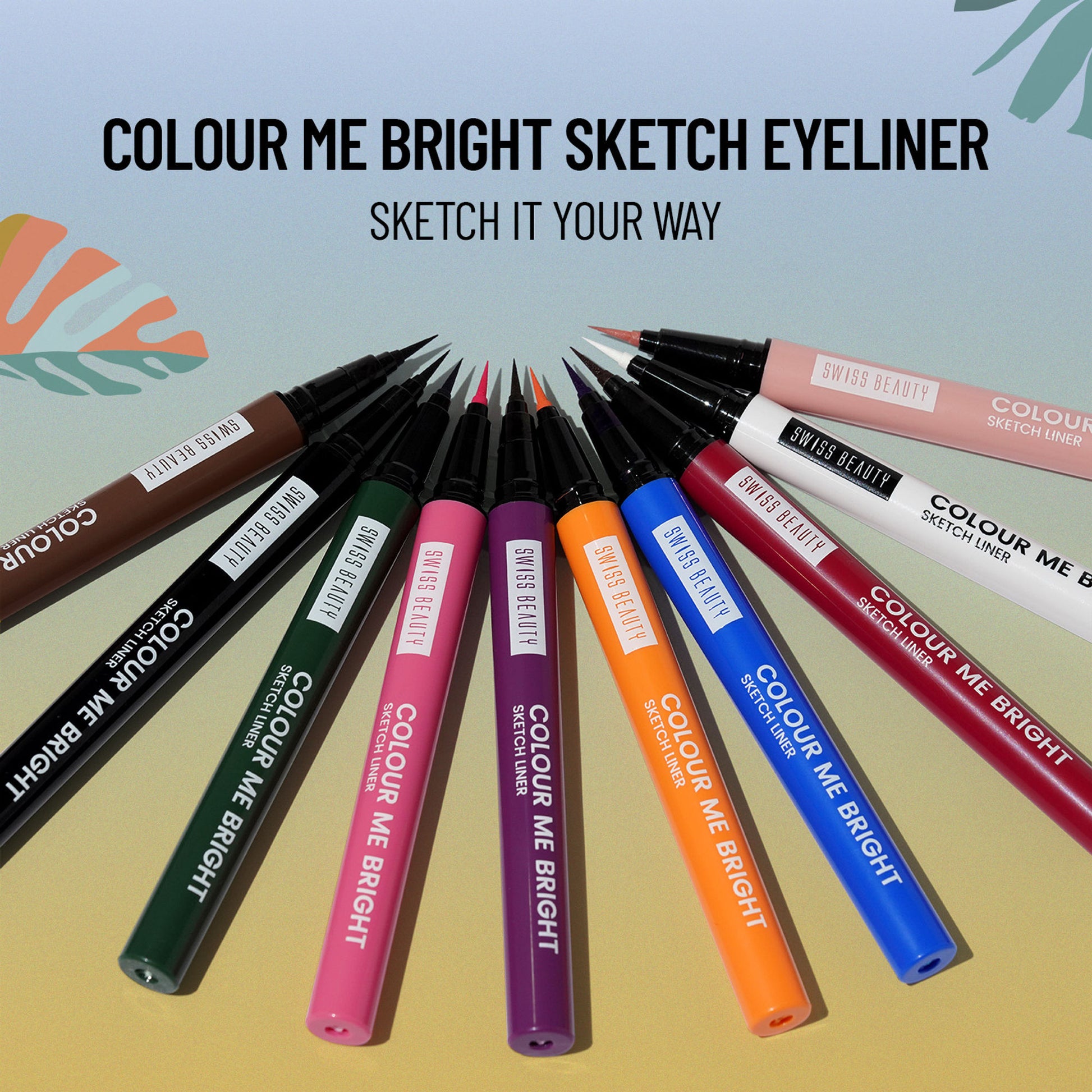 Swiss Beauty Colour Me Bright Sketch Eyeliner - 02 Peach Please - Distacart