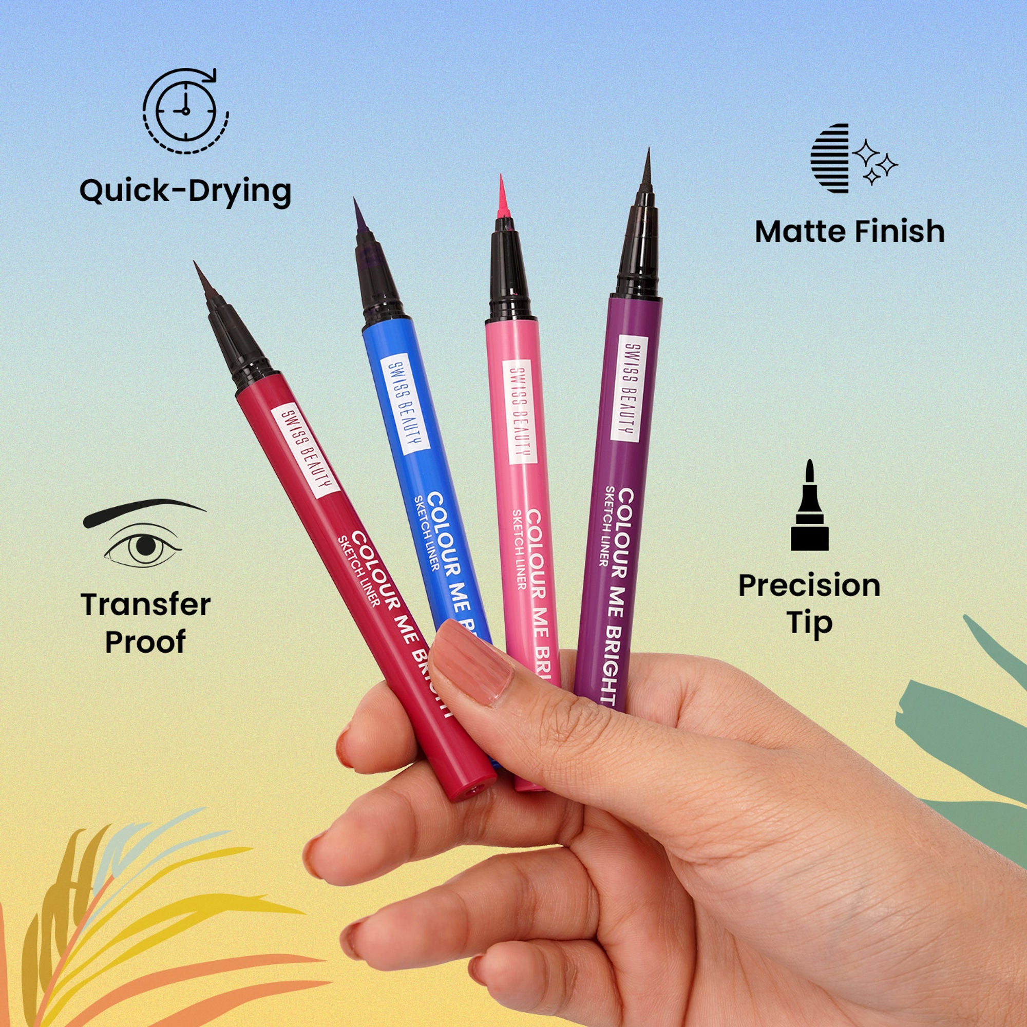 Swiss Beauty Colour Me Bright Sketch Eyeliner - 03 Orange Lush - Distacart