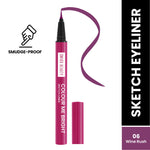Thumbnail for Swiss Beauty Colour Me Bright Sketch Eyeliner - 06 Wine Rush