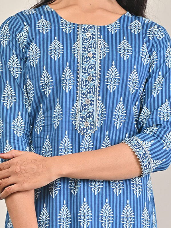Swasti Printed Cotton Straight Kurta - Distacart