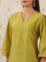 Thumbnail for Ode by House of Pataudi Flared Sleeves Straight Kurta - Distacart