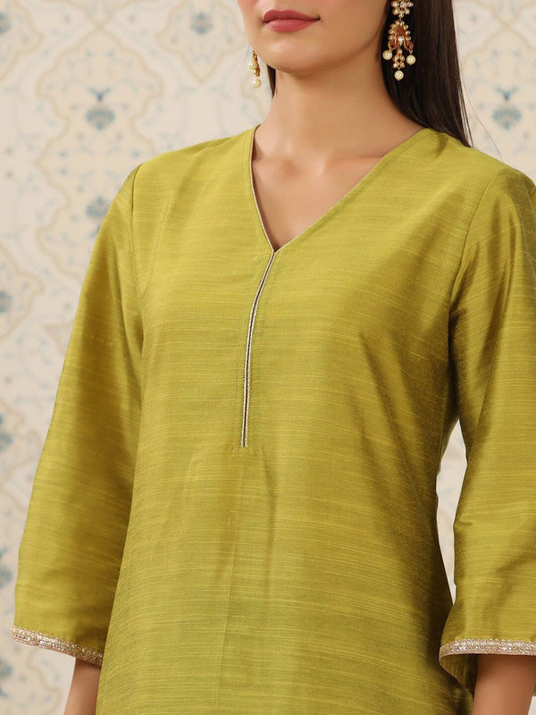 Ode by House of Pataudi Flared Sleeves Straight Kurta - Distacart