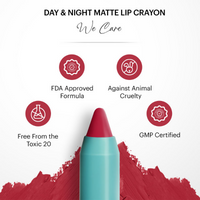 Thumbnail for Parul Garg Beauty Day & Night Creamy Matte Lip Crayon - Show Stopper 12