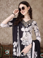 Thumbnail for Kalini Women Floral Embroidered Regular Thread Work Kurta Trousers With Dupatta