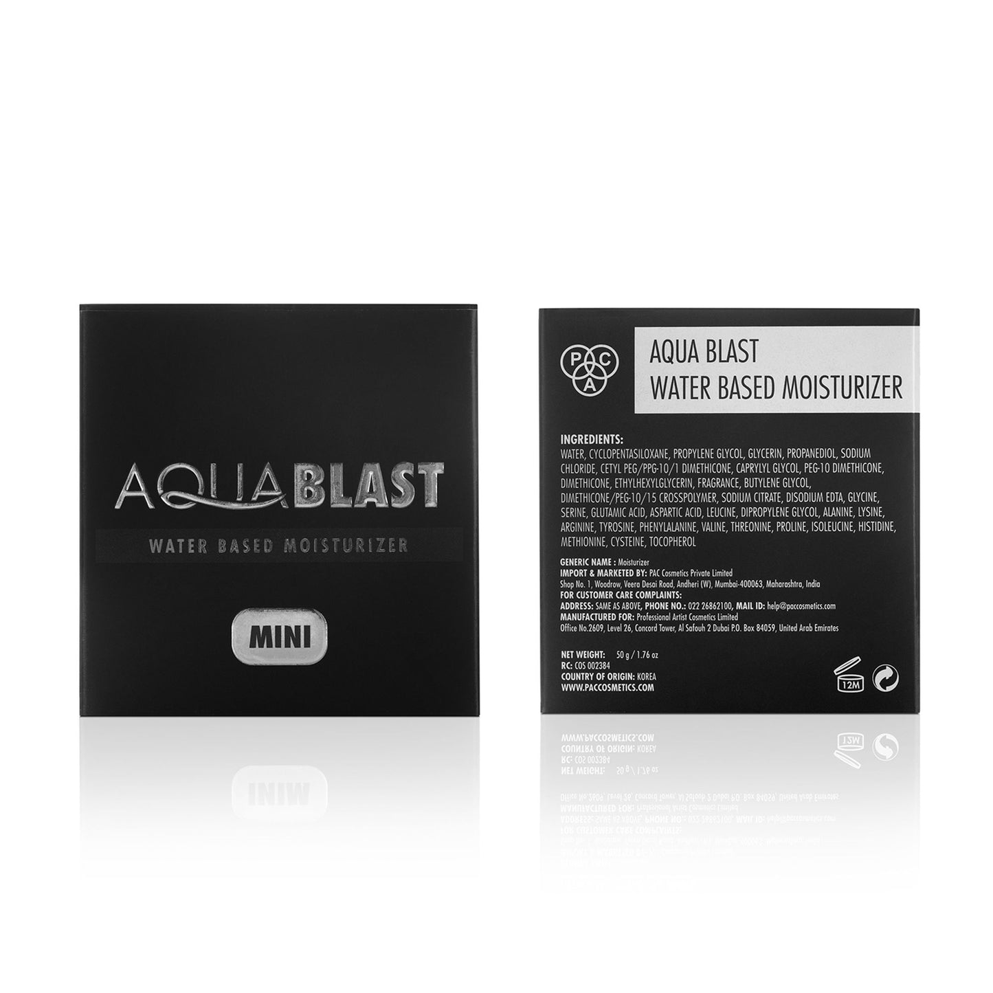 PAC Studio Aqua Blast - Water Based Moisturizer - Distacart