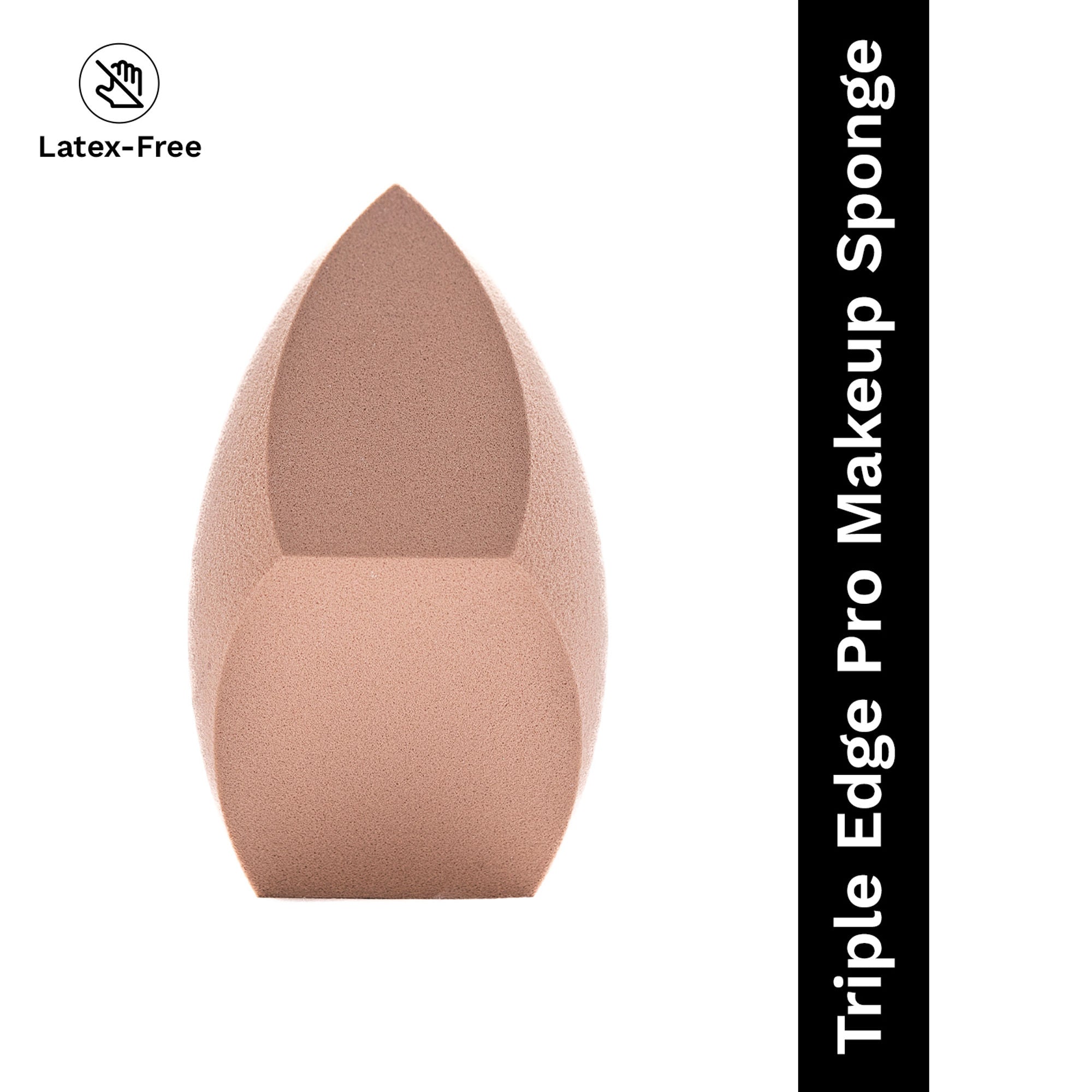 PAC Triple Edge Pro Makeup Sponge - Ultra Soft Micro Fiber, Unique Shape Offers Seamless Coverage