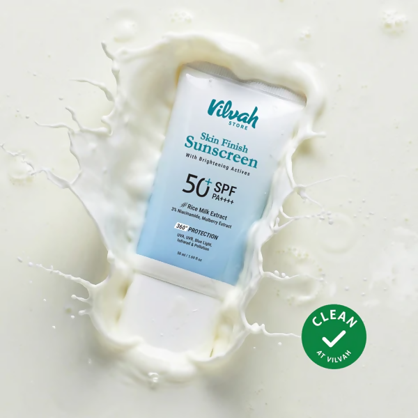 Vilvah Store Skin Finish Sunscreen SPF 50 PA++++ - Distacart