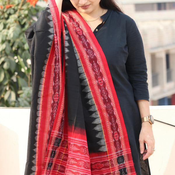 Red Sambalpuri Dupatta