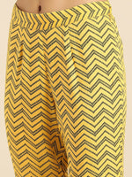 Thumbnail for All About You Women Yellow Printed Kurta with Trousers & With Dupatta - Distacart