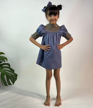 ArthLife Indigo Smocked Dress - Distacart