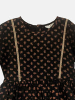 Thumbnail for Ahalyaa Black Color Crepe Printed kids Kurta Palazzo Set For Girls - Distacart