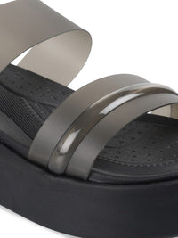 Thumbnail for Metro Open Toe Flatform Heels