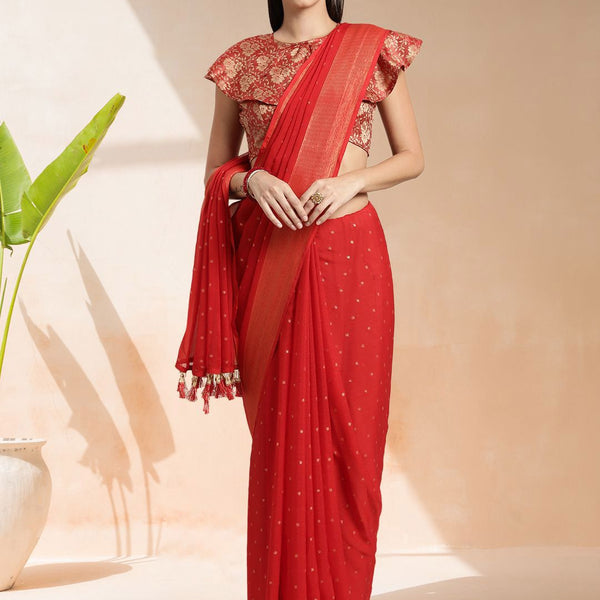 Mitera Floral Printed Ready to Wear Saree - Distacart