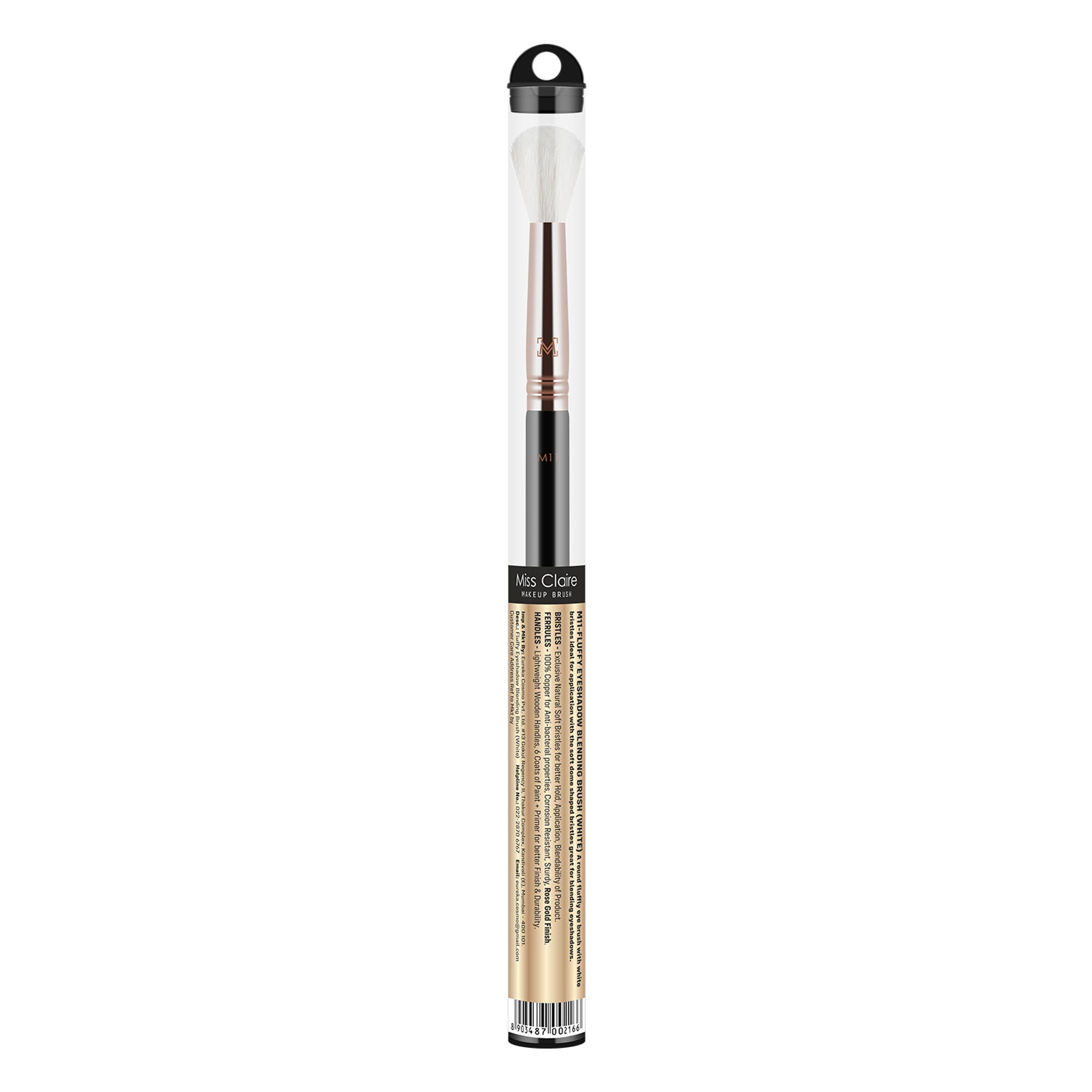 Miss Claire M11 - Fluffy Eyeshadow Blending Brush (White) - Rose Gold