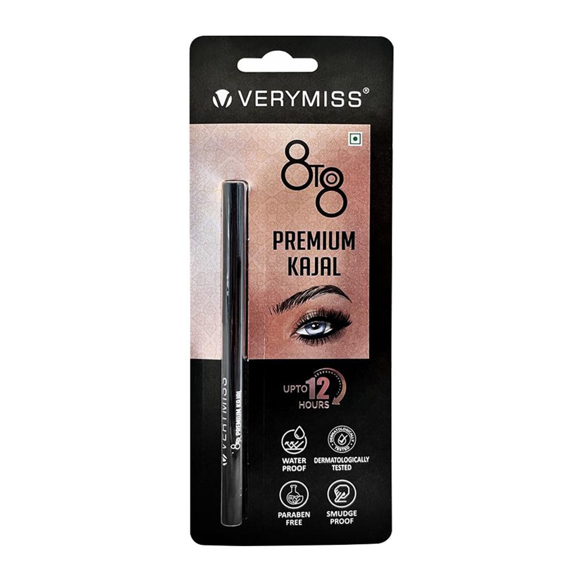 VERYMISS Premium Kajal 8 To 8 - Black - Distacart