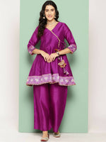 Thumbnail for Ahalyaa Women's Traditional Wear Co-ods - Purple - Distacart
