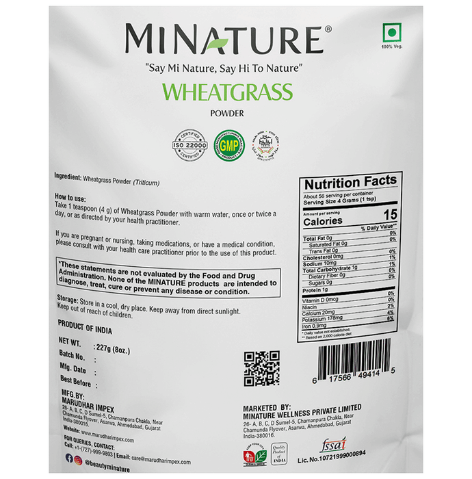 Minature Wheat Grass Organic Powder