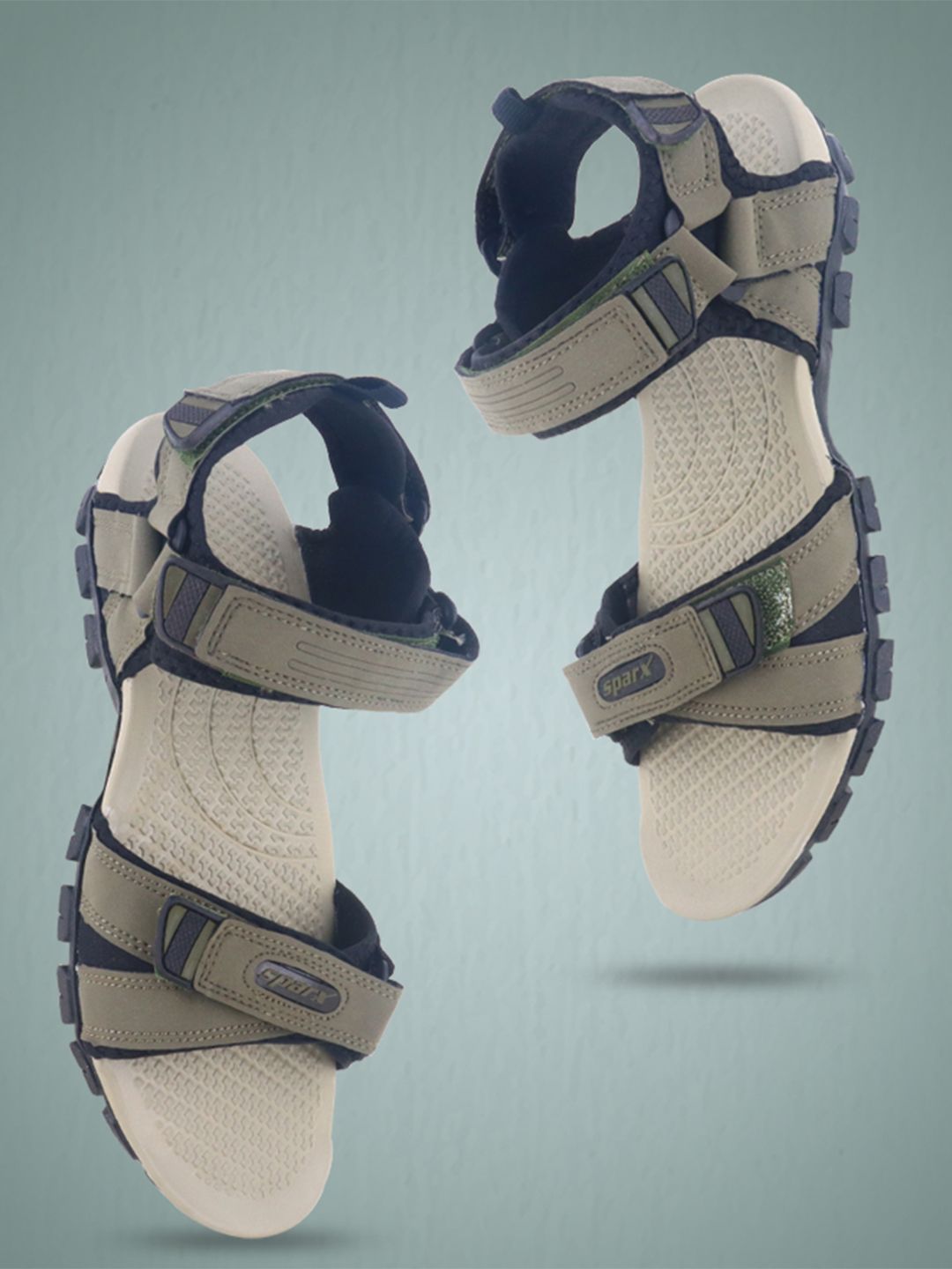 Sparx Men Olive Green Solid Sports Sandals