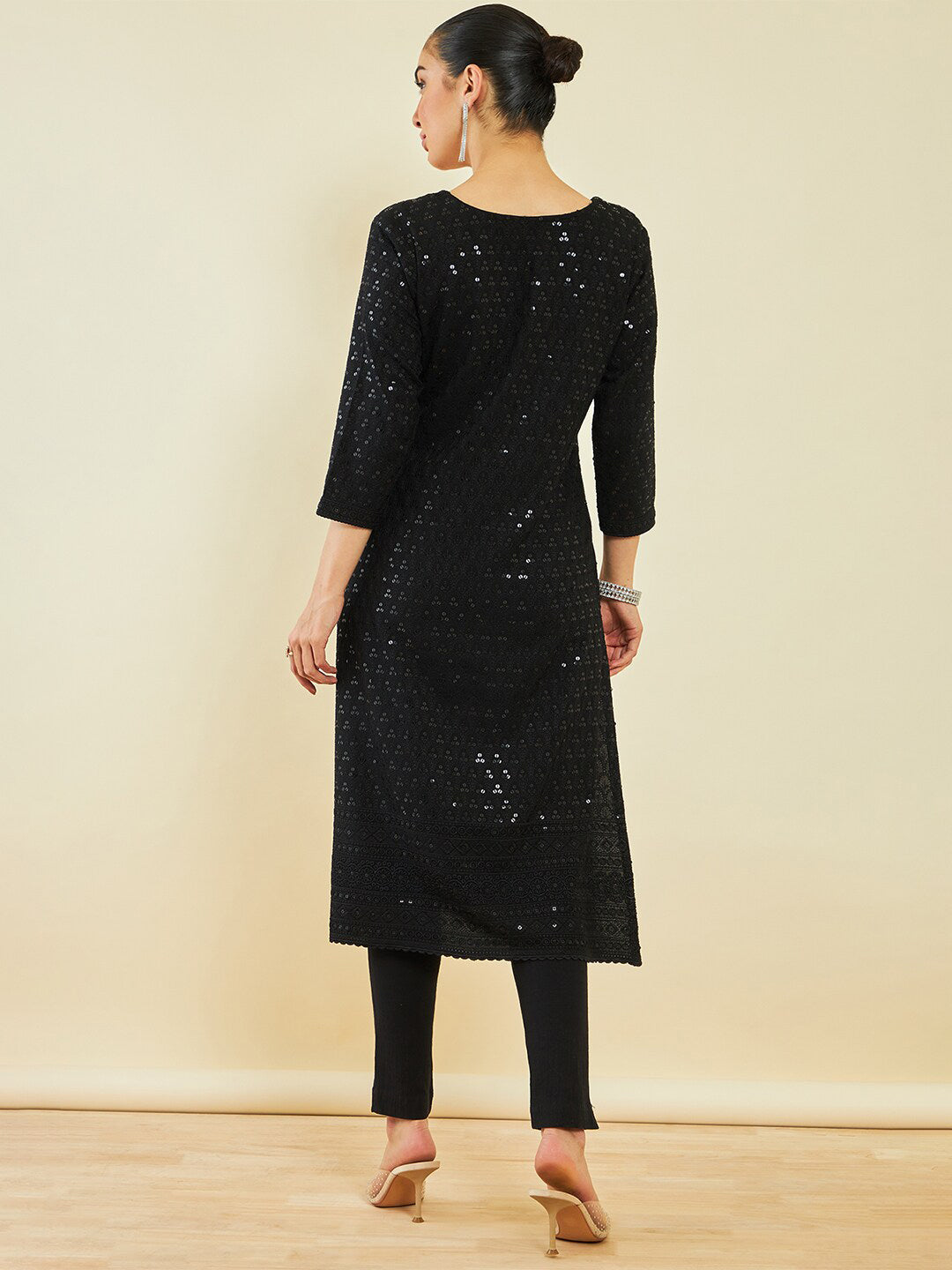 Soch Ethnic Motifs Embroidered Sequinned Regular Kurta - Distacart