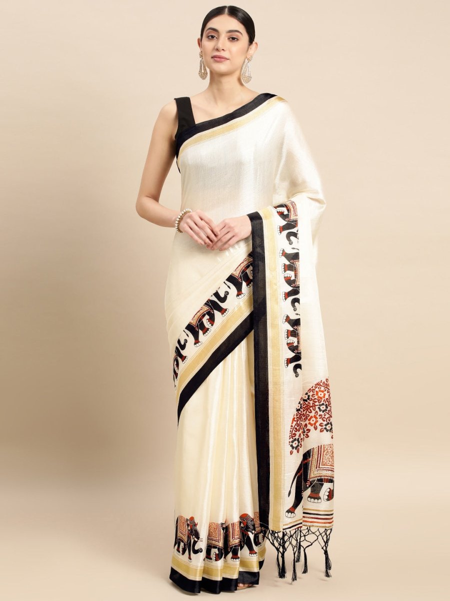 Anouk Ethnic Motifs Silk Blend Saree - Distacart