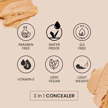 VERYMISS 3 In 1 Concealer - 01 Classic Ivory - Distacart