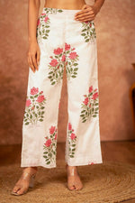 Thumbnail for Joban Fashion Off White Red Hand Block Printed Cotton Suit Set - Distacart