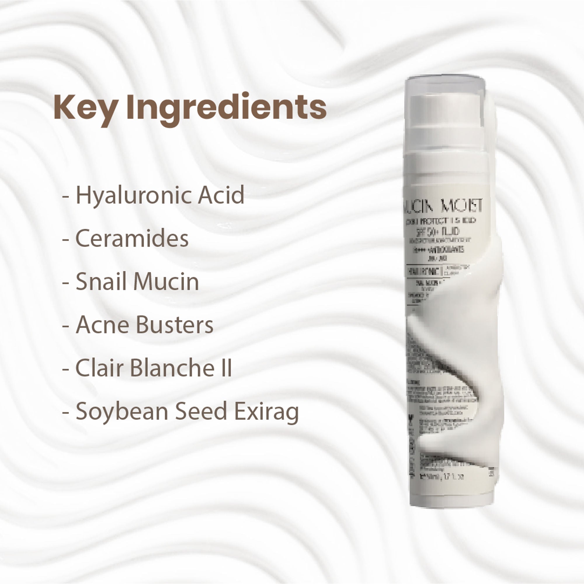 Personal Touch Skincare Mucin Moist Fluid Sunscreen SPF 50+ PA+++ UVA/UVB To Minimizes Pores - Distacart