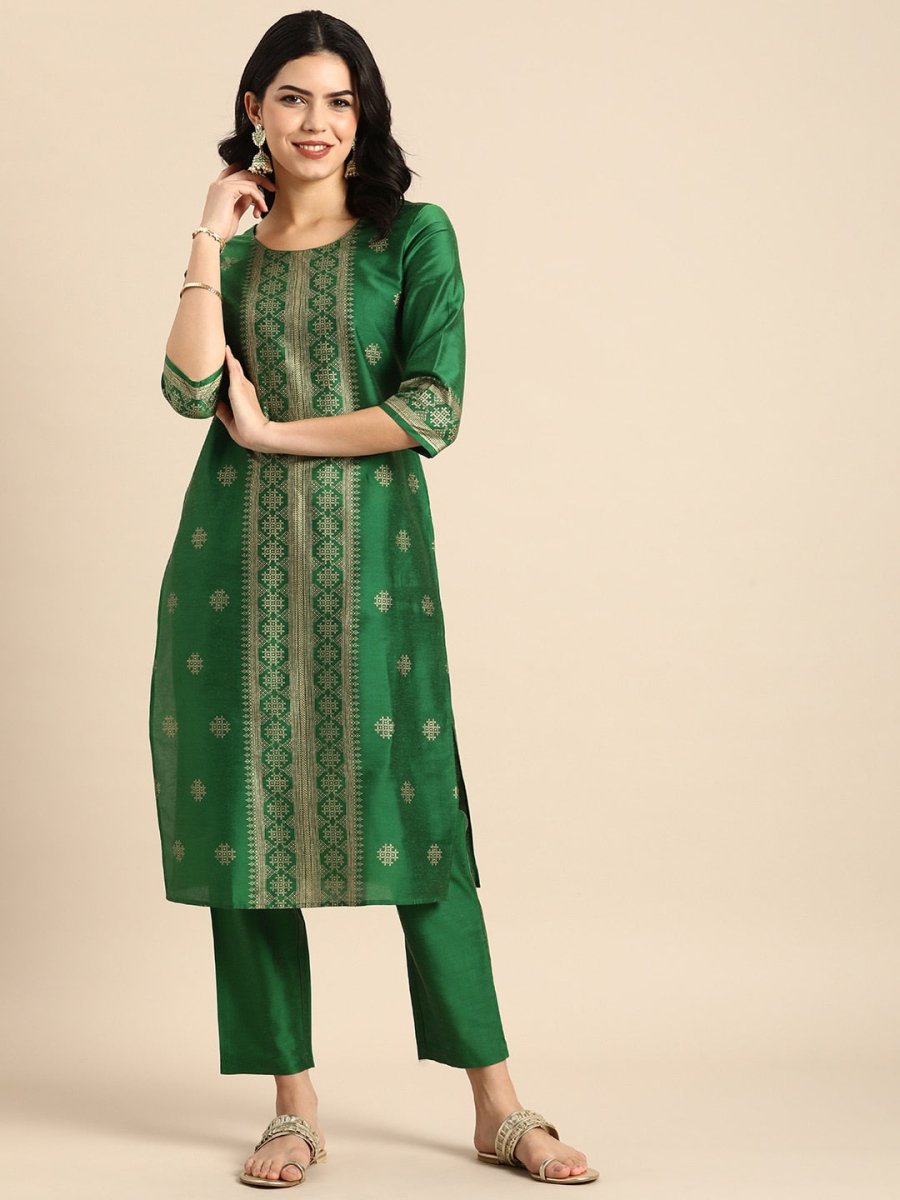 Anouk Women Ethnic Motifs Printed Regular Kurta with Trousers - Distacart