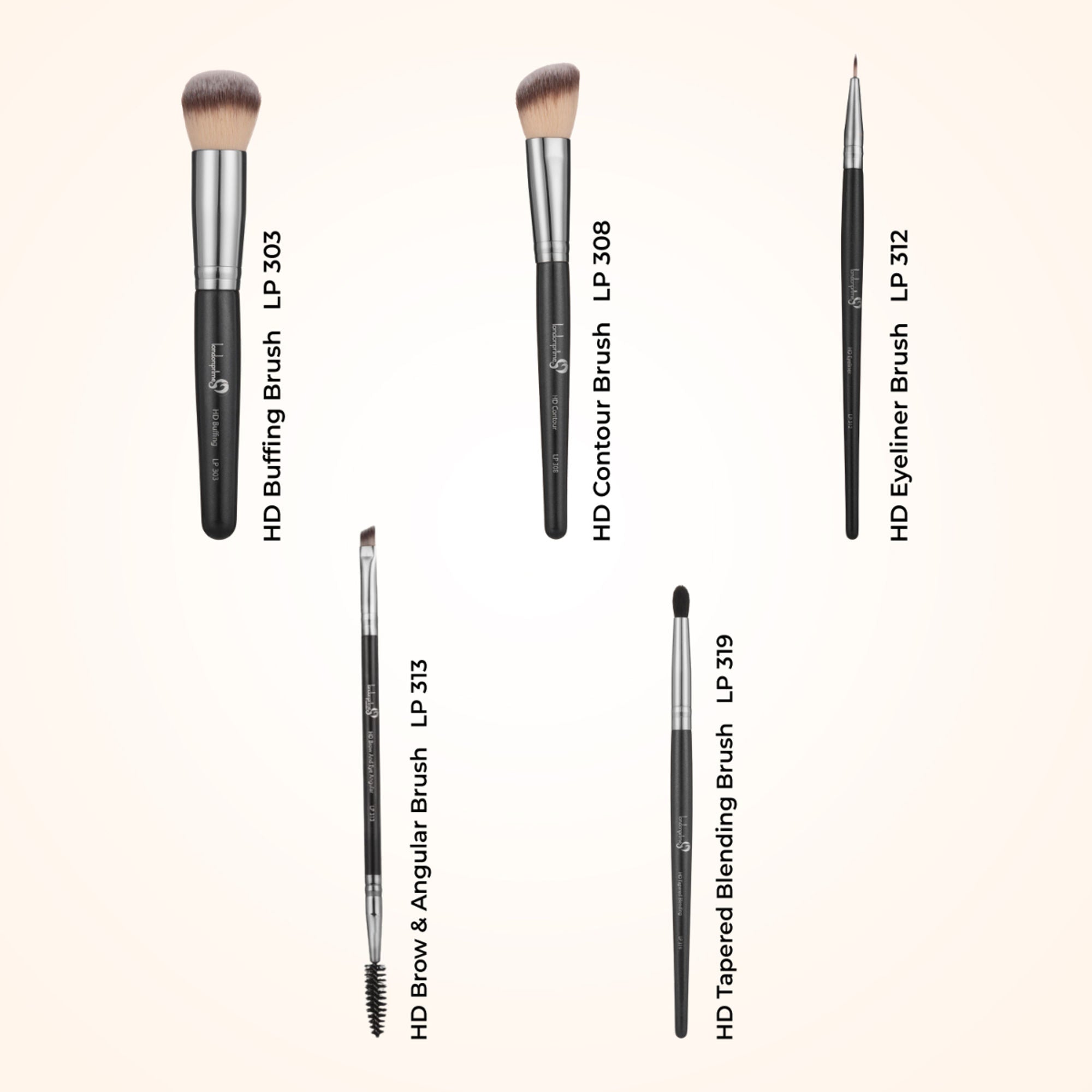London Prime HD Premium Brush Set   05 Pcs