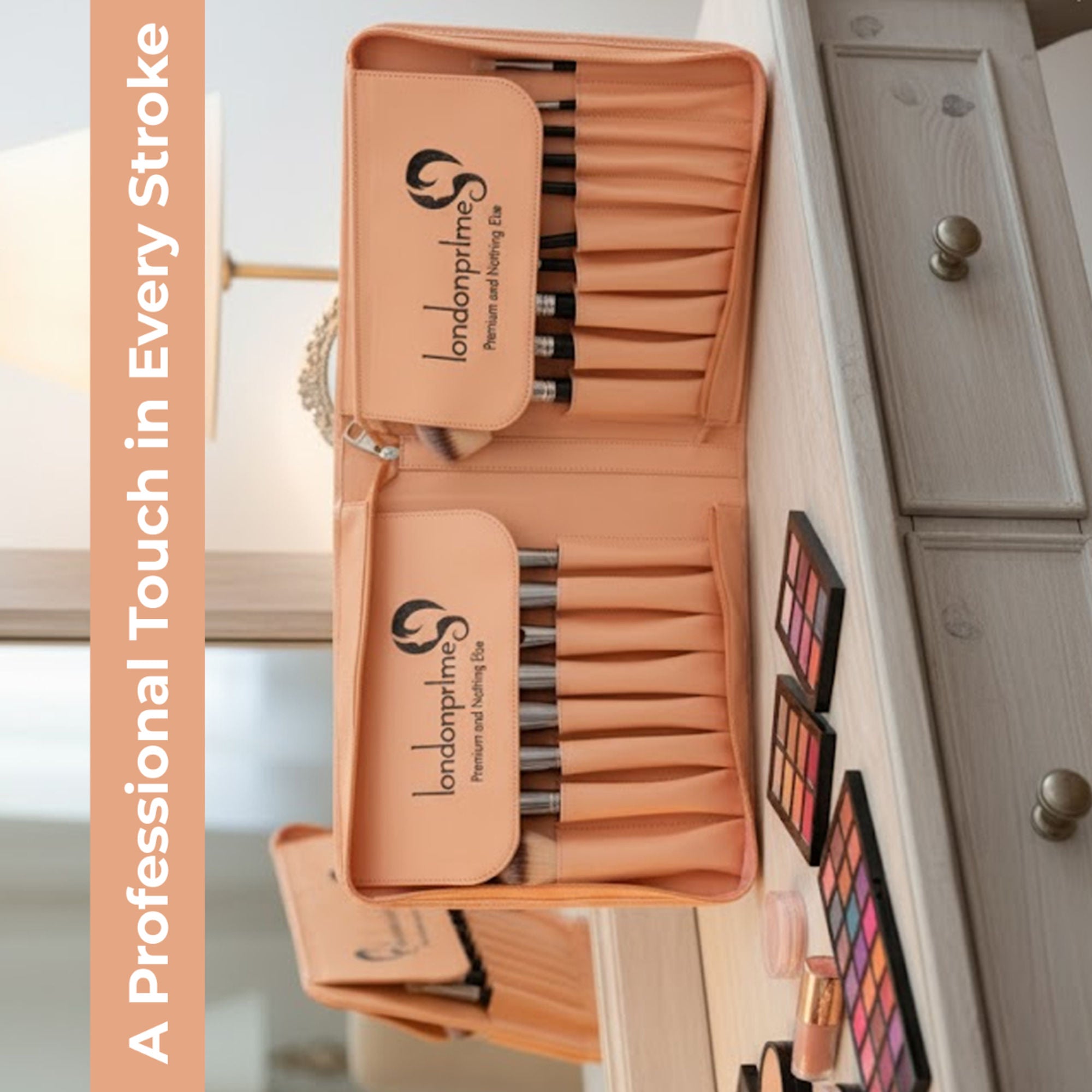 London Prime HD Signature Brush Set   38 Pcs, Peach