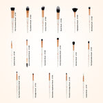 Thumbnail for London Prime Glamstrokes Brush Set   17 Pcs, Rose Gold