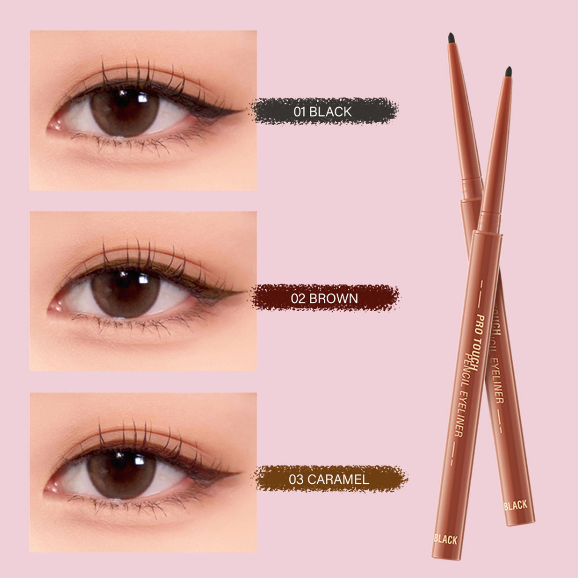 PINKFLASH Pro Touch Pencil Eyeliner - 01 Black - Distacart