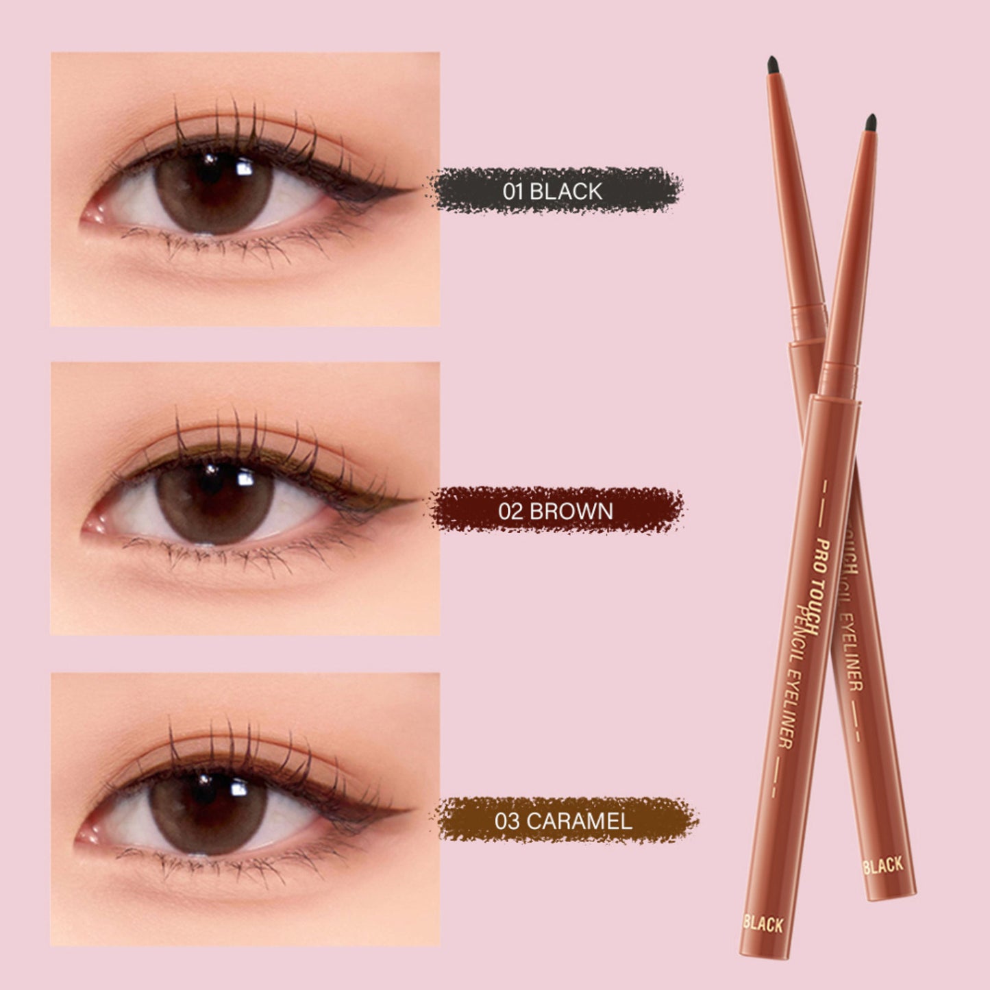PINKFLASH Pro Touch Pencil Eyeliner - 01 Black - Distacart