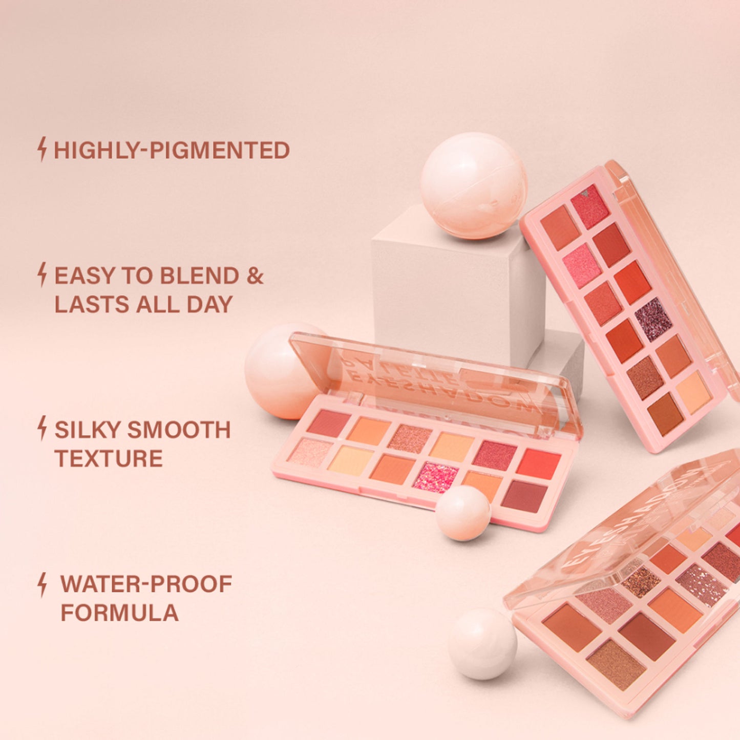 PINKFLASH Pro Touch Eyeshadow Palette - 04 Grapefruit Mousse - Distacart