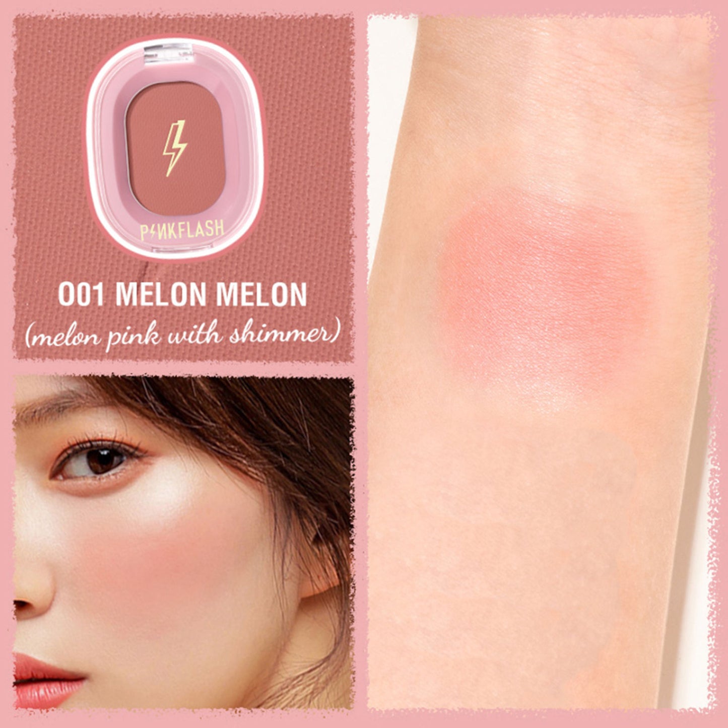PINKFLASH Chic In Cheek Blush - O01 Melon Melon - Distacart