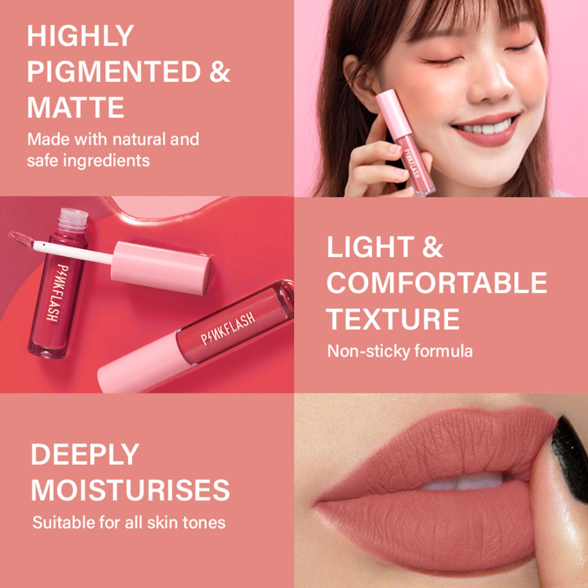 PINKFLASH Melting Matte Lip Cream - N03 Best Day - Distacart