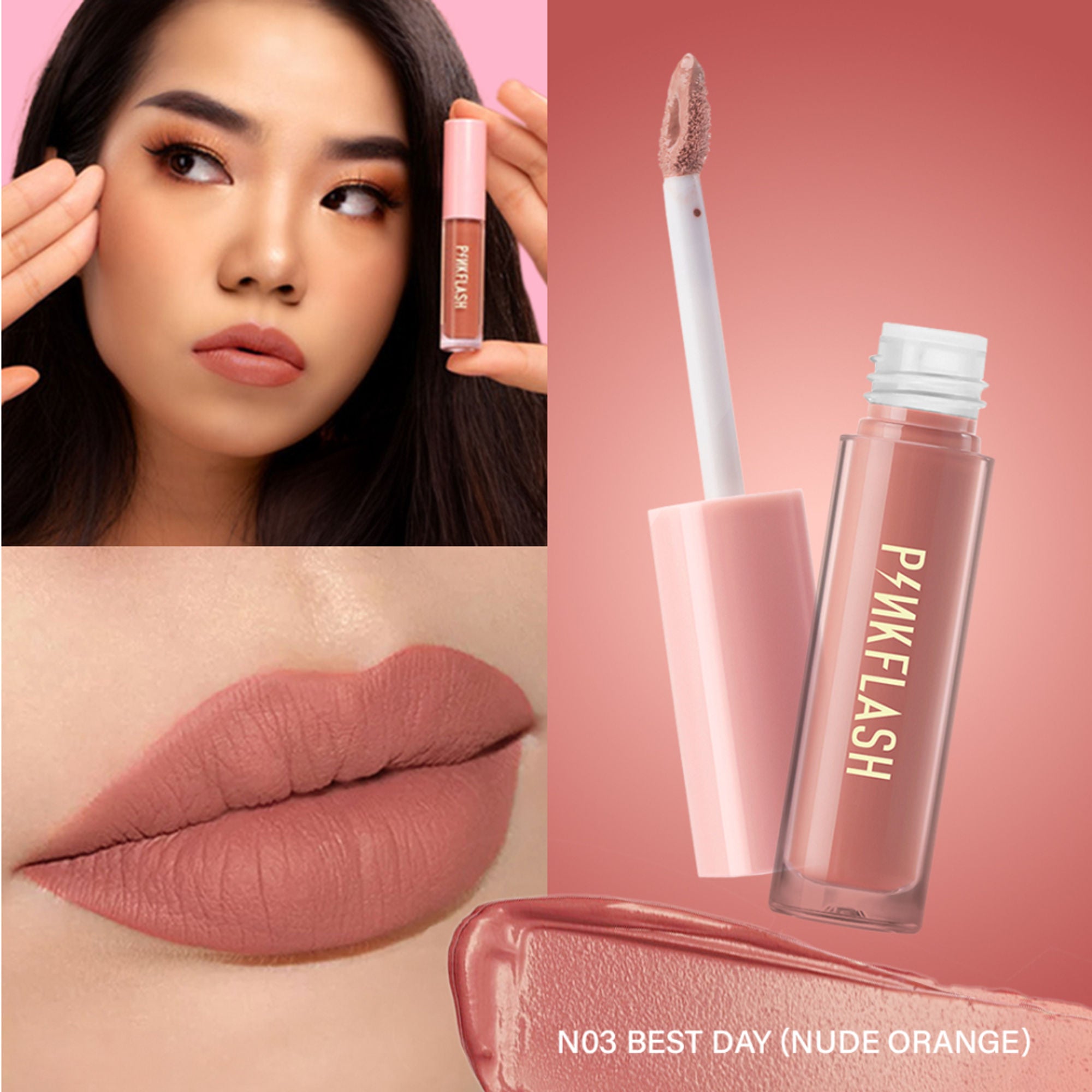 PINKFLASH Melting Matte Lip Cream - N03 Best Day - Distacart
