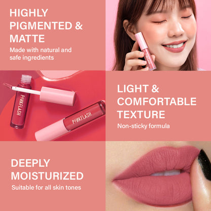 PINKFLASH Melting Matte Lip Cream - N04 Flamingos - Distacart