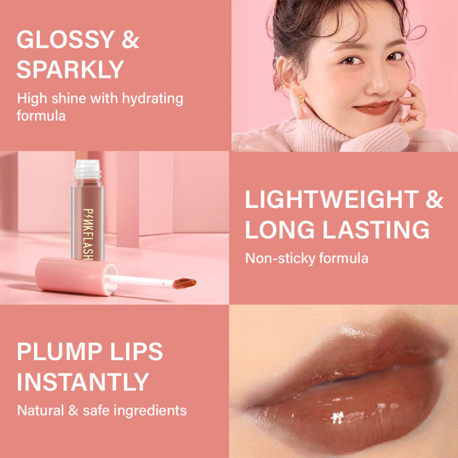 PINKFLASH Ever Glossy Moist Lip Gloss - G05 Steppin - Distacart