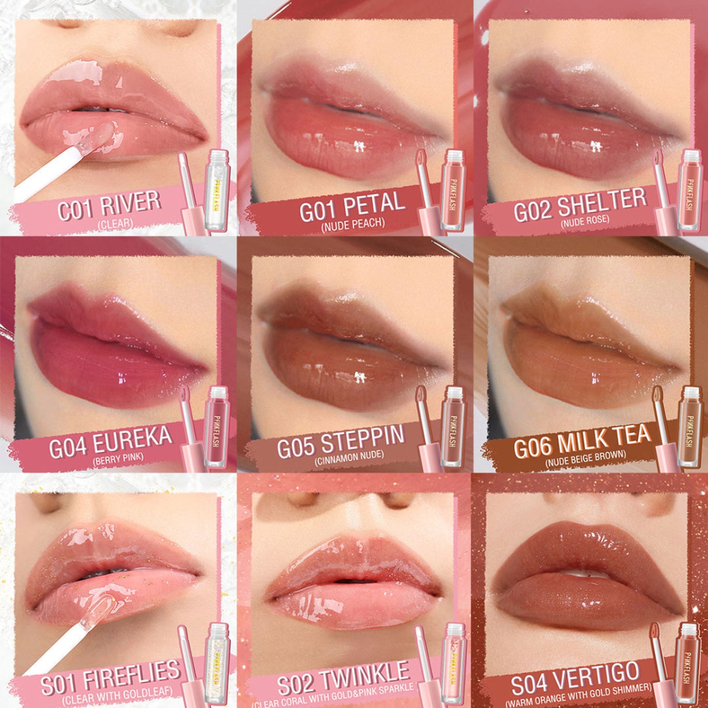 PINKFLASH Ever Glossy Moist Lip Gloss - G05 Steppin - Distacart