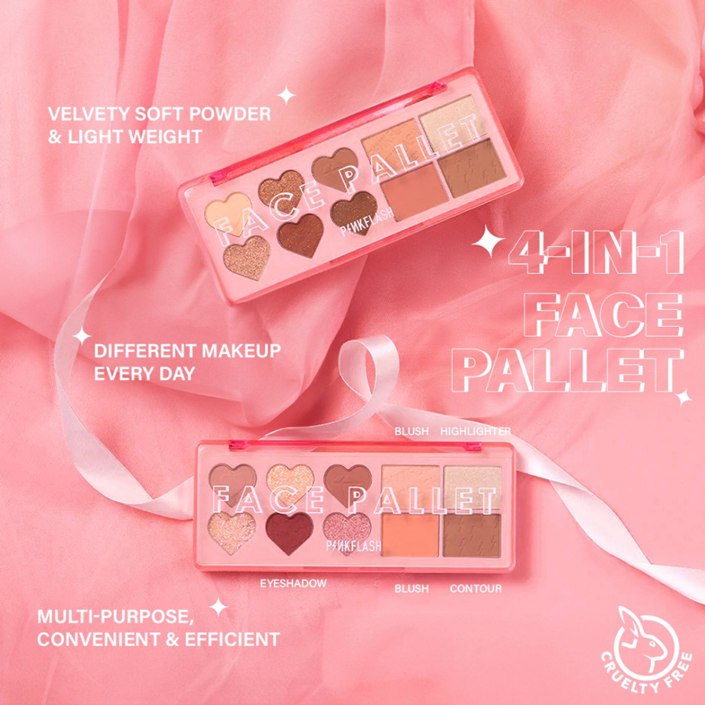 PINKFLASH Multi Face Palette - 3 Caramel Toffee - Distacart