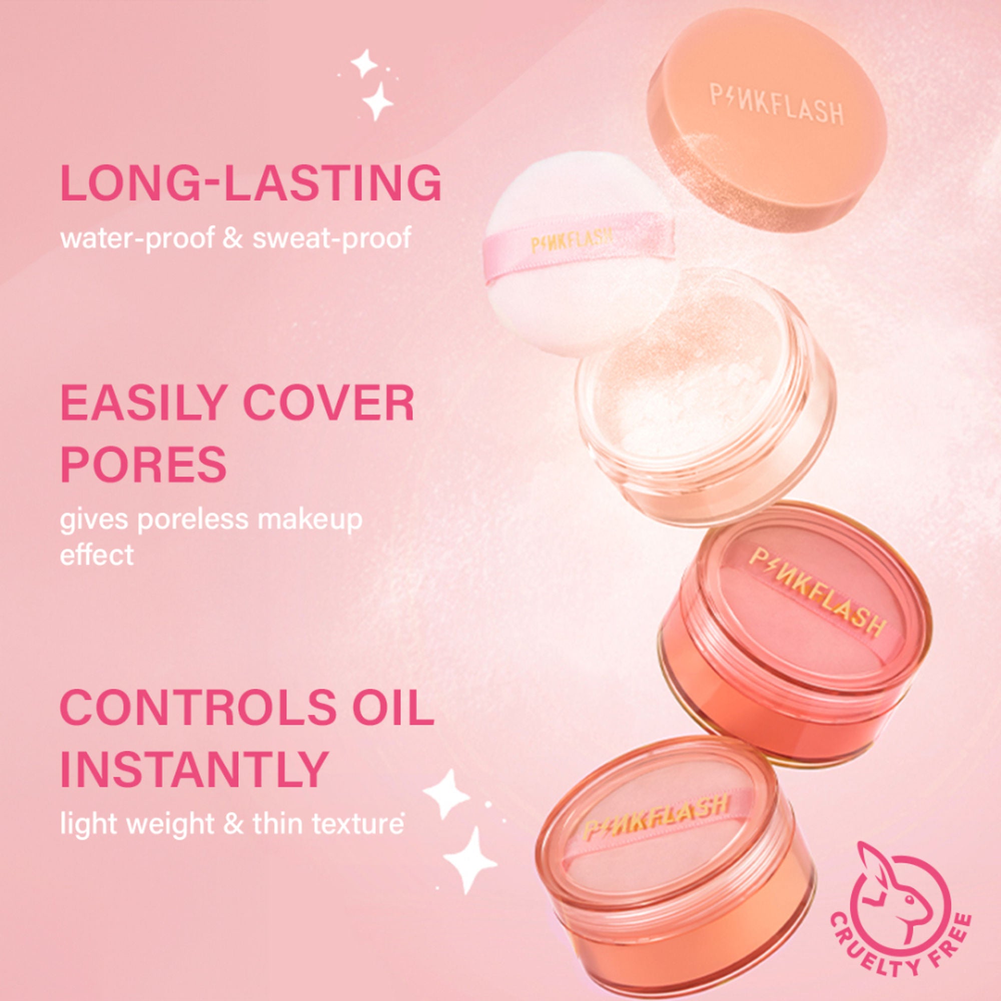 PINKFLASH Oil Controller Translucent Loose Powder - 222 - Distacart