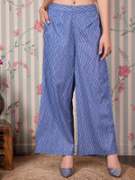 Thumbnail for Ode by House of Pataudi Floral Printed Angrakha Gotta Patti Pure Cotton Kurta Set - Distacart