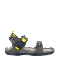 Thumbnail for Sparx Men Olive-Green & Yellow Colourblocked Floater Sandals