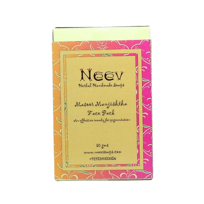 Neev Herbal Handmade Soaps Masoor Manjishtha Face Pack - Distacart