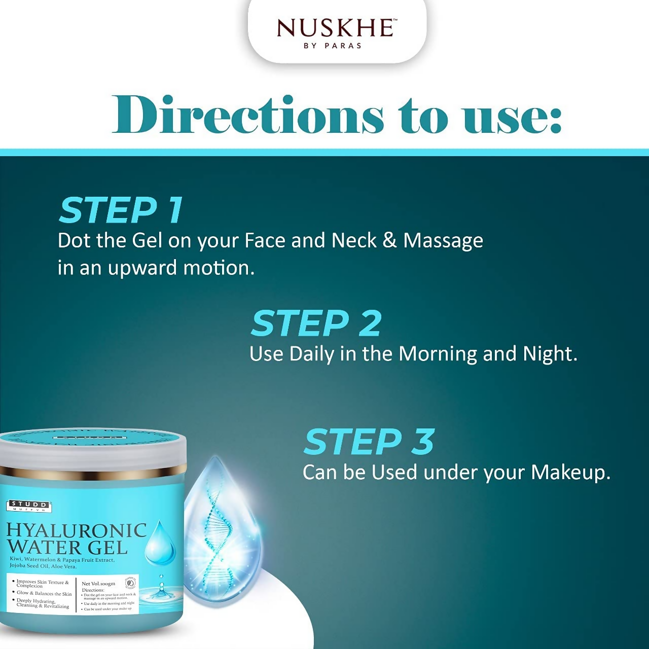 Nuskhe By Paras Studd Muffyn Hyaluronic Face Gel - Distacart